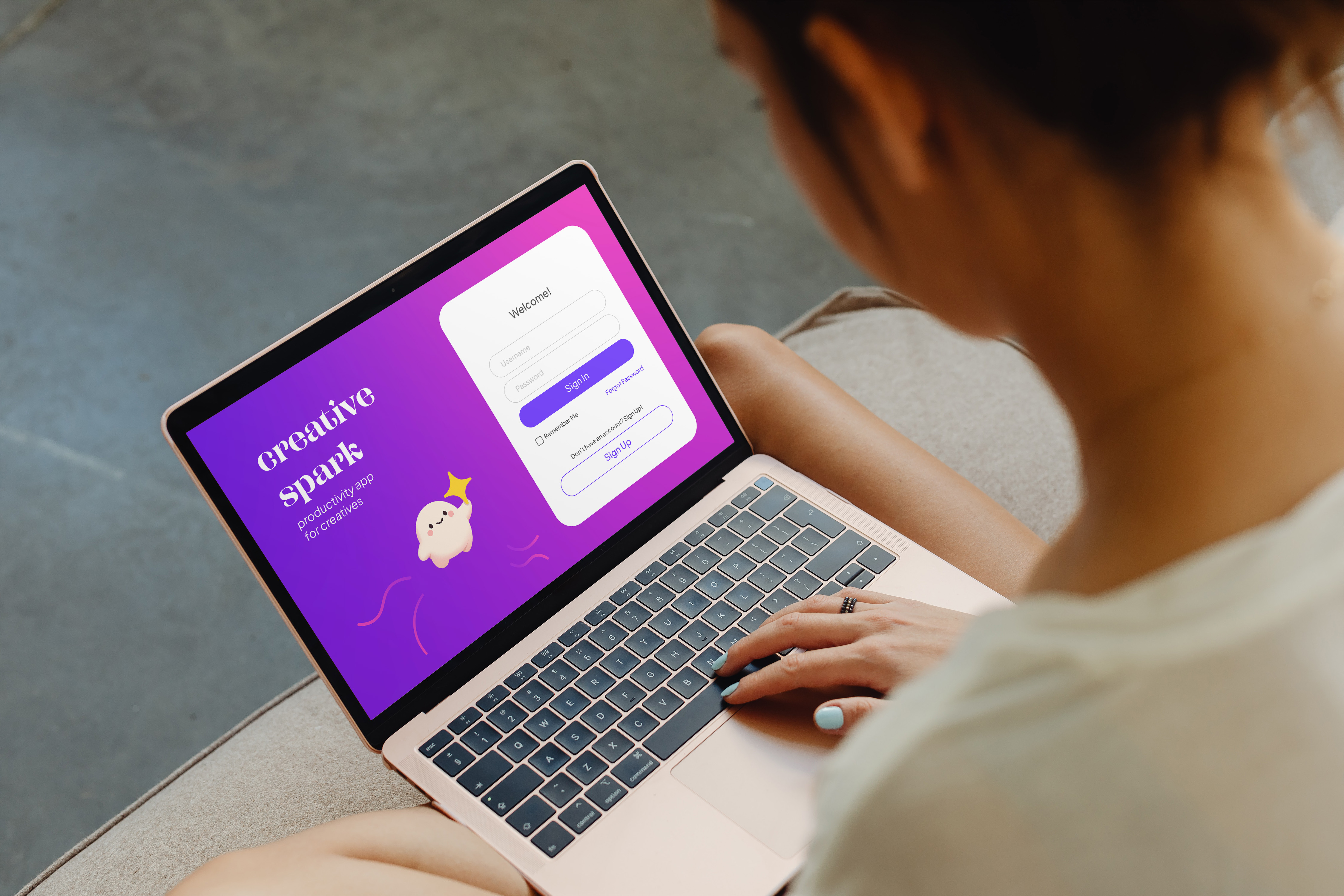 Creative Spark website mockup